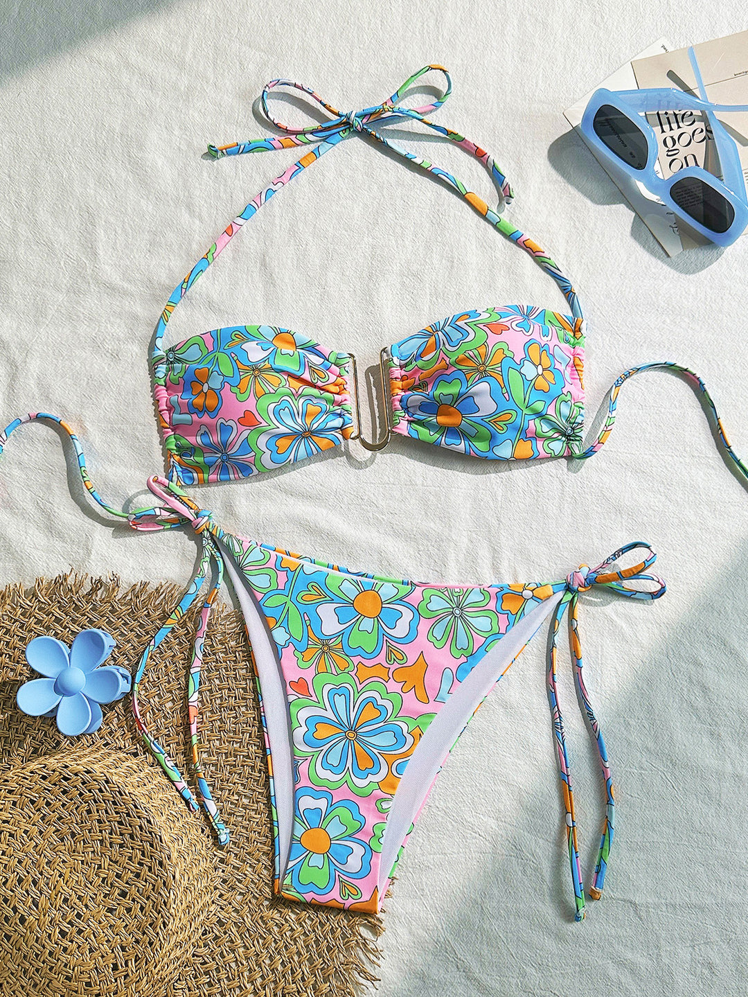 Femme Floral Bandeau Bikini Set Stilla