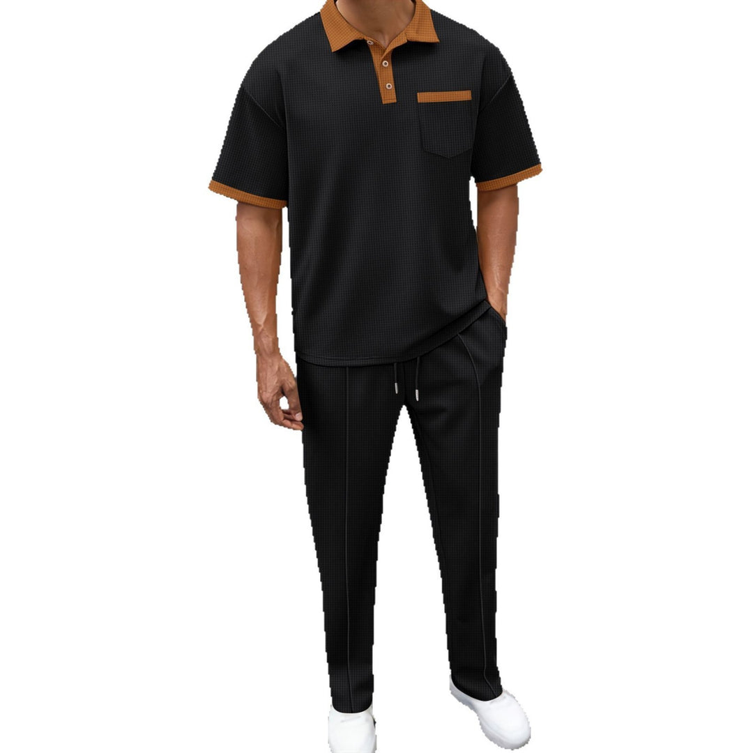 Herre elegant poloshirt og komfortabel joggingbukser sæt Stilla