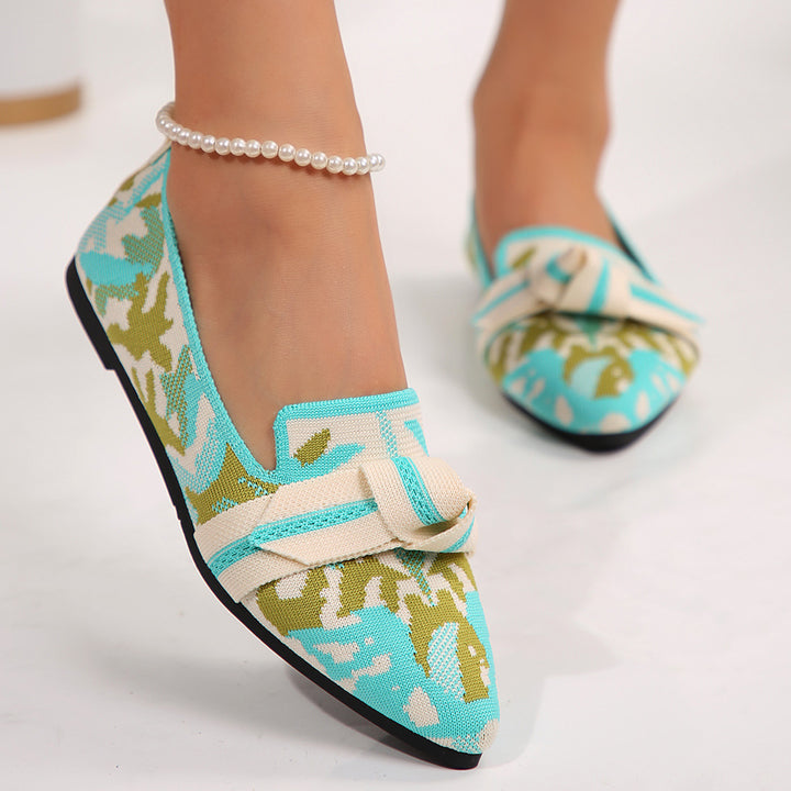 Dame Stilfulde Knotenlacing Ballerinas Stilla