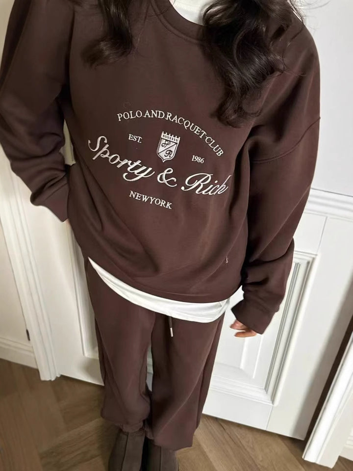 Kvindernes sporty sweatshirt med luksuriøst print og afslappet pasform Stilla