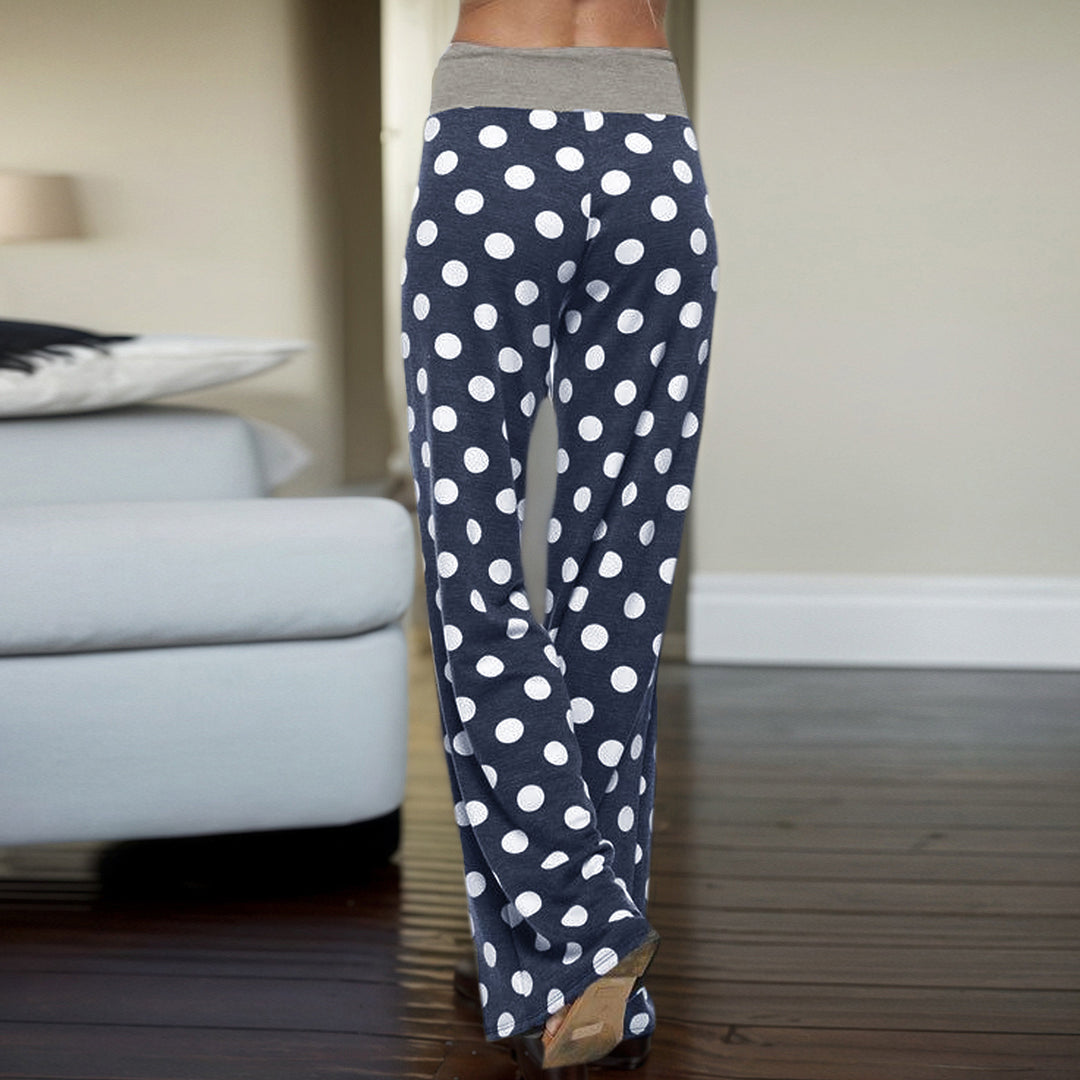 Dame fritidsbukser med løs pasform og farverigt polka dot design Skovae