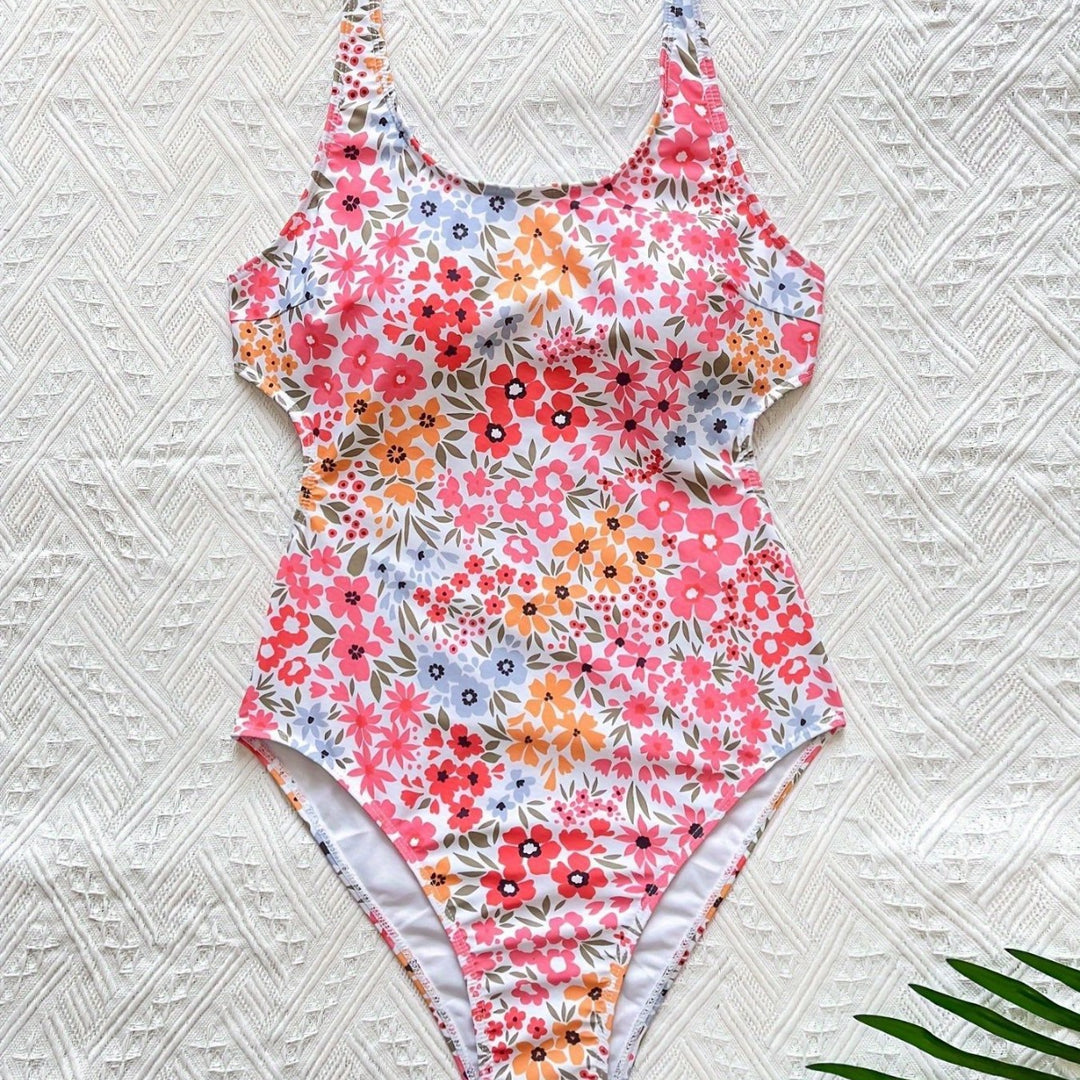 Dame Floral Print Én-delt Badedragt Stilla