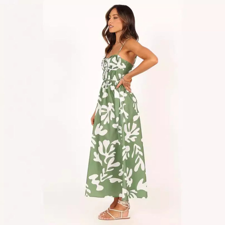Dame Flydende Floral Maxi Kjole Stilla