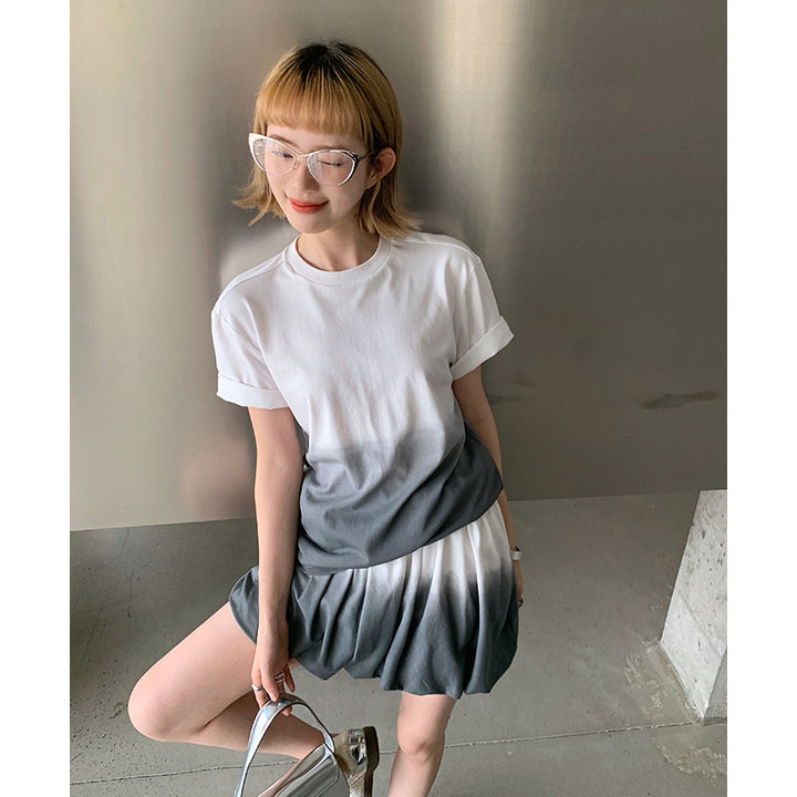Damer afslappet T-shirt med stilfulde Ombre-effekter Stilla