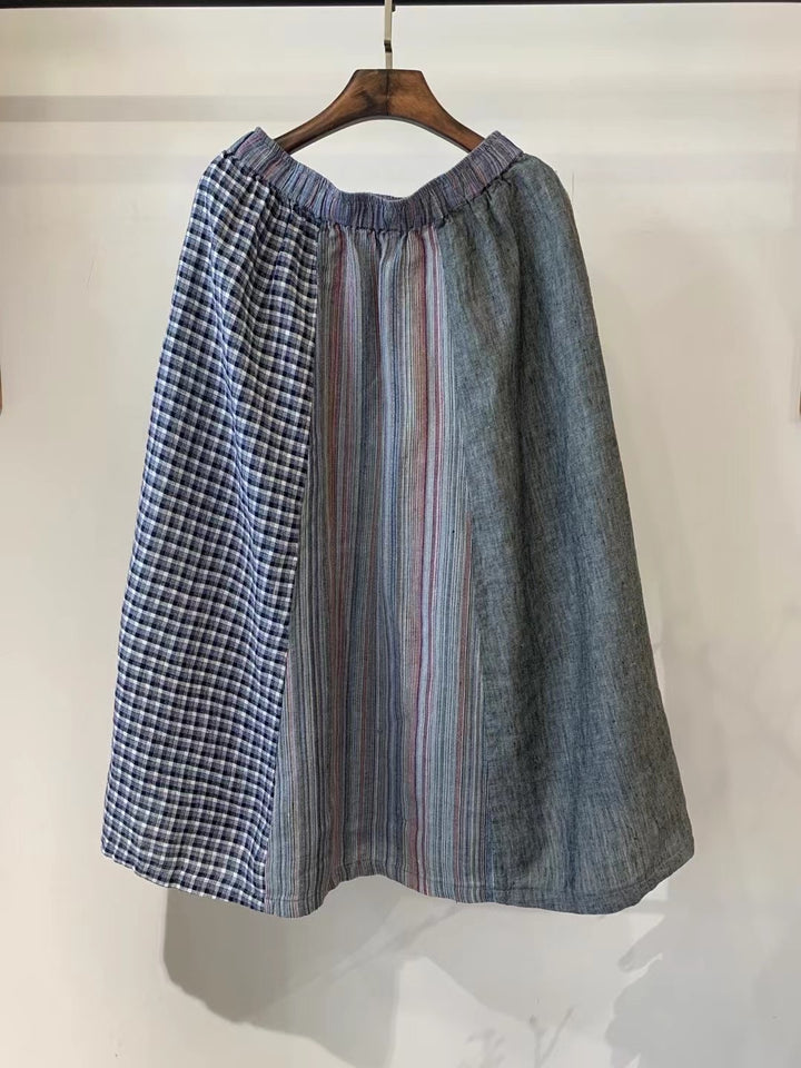 Dame Casual Blandet Stof Midi Nederdel Stilla