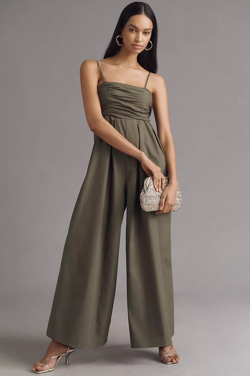 Kvinder Elegant Blomster Maxi Overall Stilla