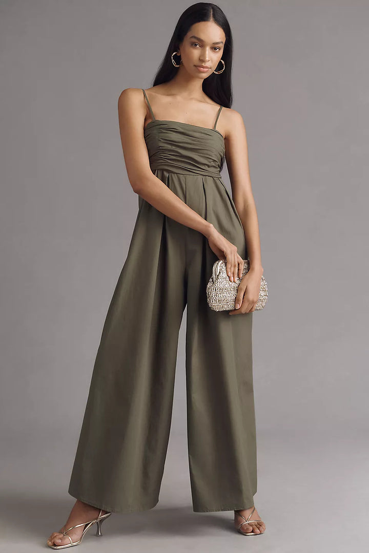 Kvinder Elegant Blomster Maxi Overall Stilla