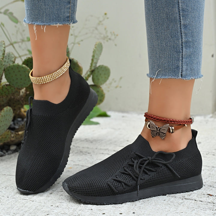 Dame Åndbare Sneakers med elastisk Overdel og skridsikker Sål Stilla