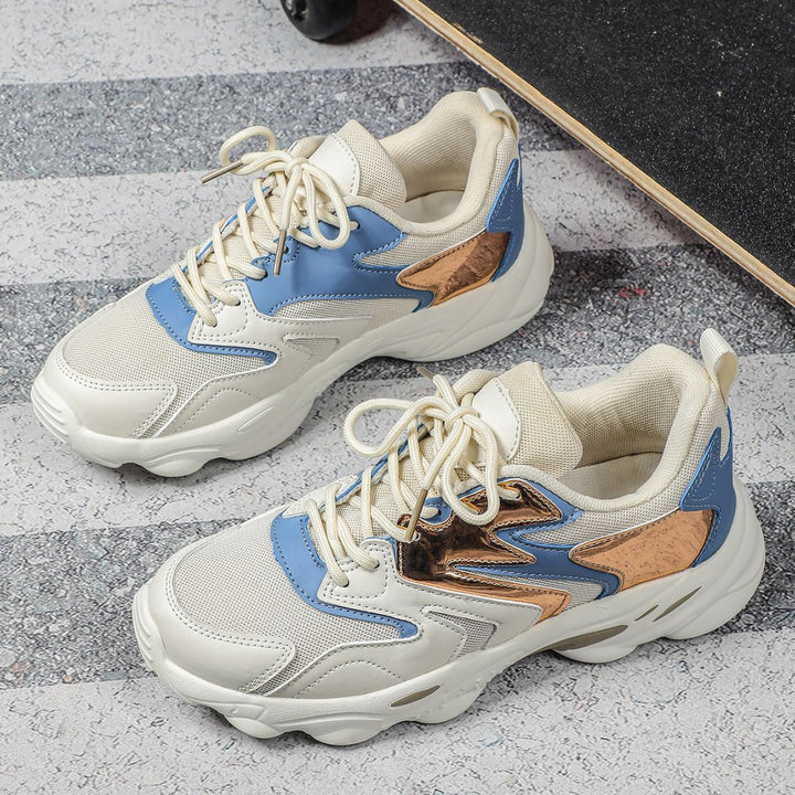 Dame Sportslig Livsstil Sneakers med glinsende accenter Stilla