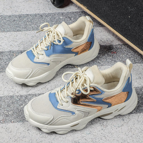 Dame Sportslig Livsstil Sneakers med glinsende accenter Stilla