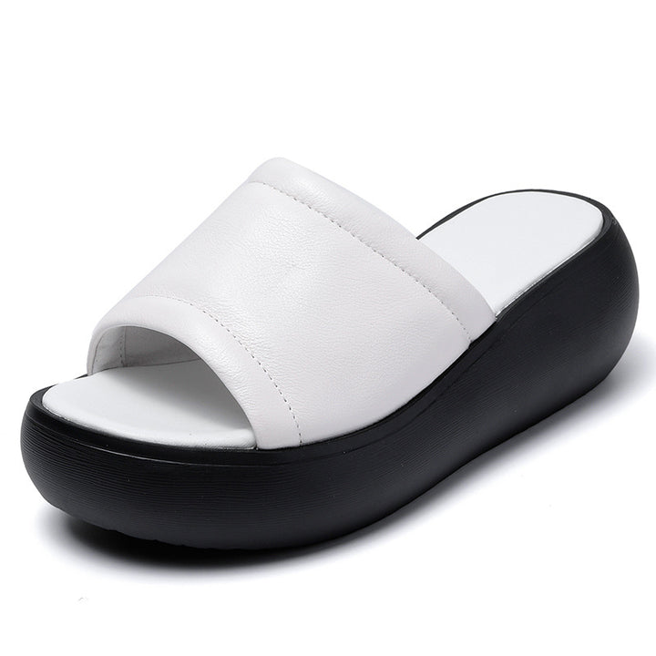 Dame Plattform Rutsche Sandaler med polstret fodseng Stilla