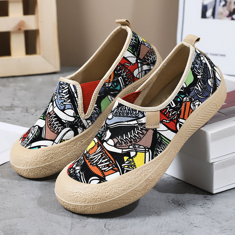 Femme Stylish Slip-On Clogs med kunstnerisk grafikdesign Stilla