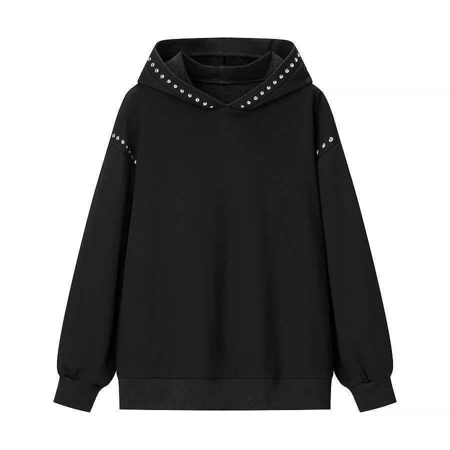 Kvindernes fashionable hoodie med elegante nitter Stilla