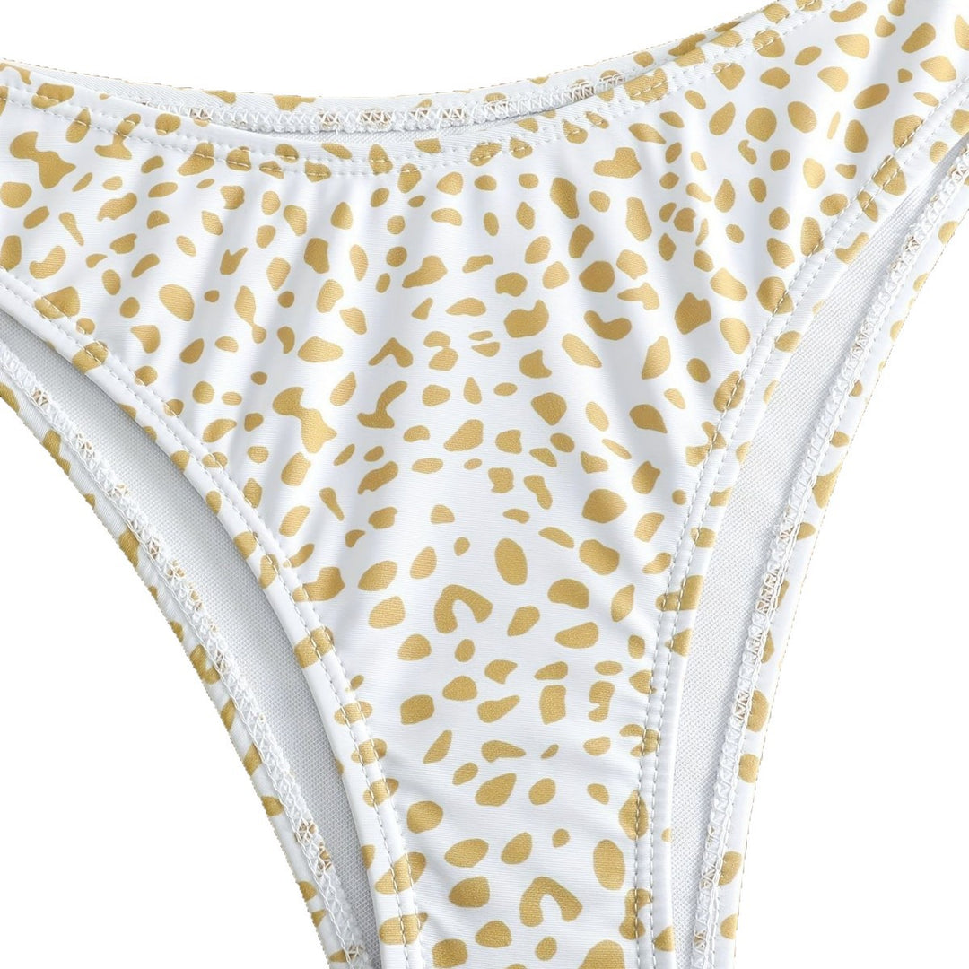 Dame bikini sæt med moderigtig dyreprint og elegante udsmykninger Skovae