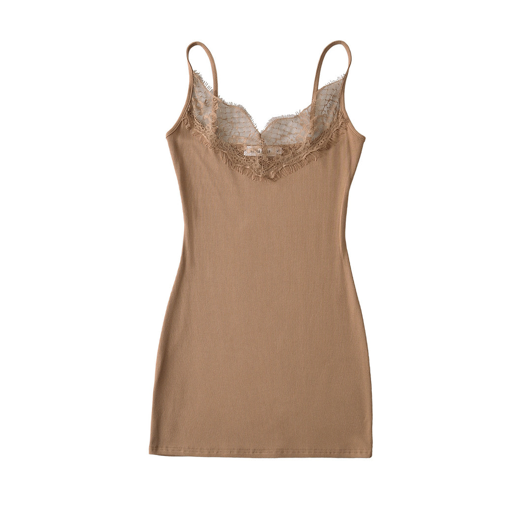 Dame natkjole med blonde detaljer og behagelig pasform Stilla