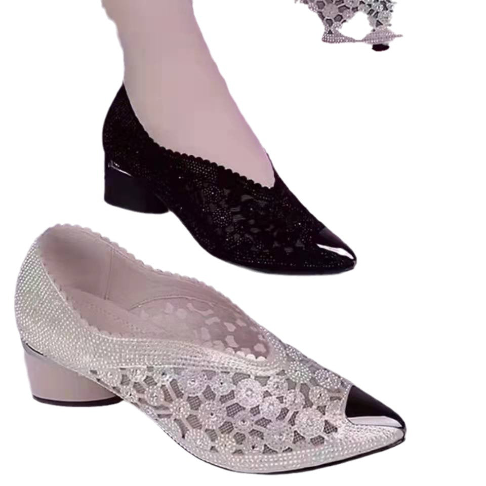 Dame krystalprydede stilettohæle Stilla