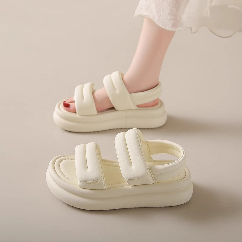 Dame moderne Comfort-sandaler med polstret dobbelte remme og skridsikker sål Stilla