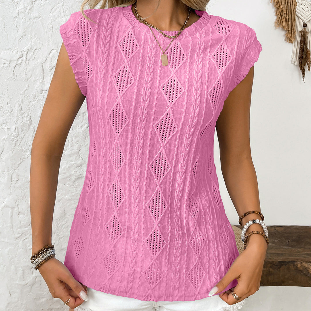 Dame figursyet strikbluse Stilla