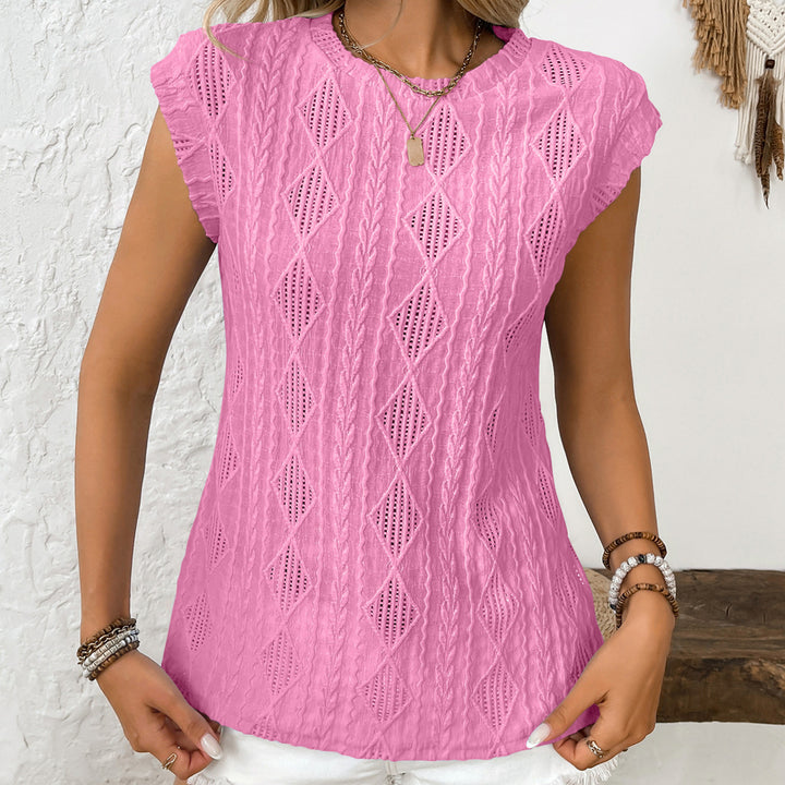 Dame figursyet strikbluse Stilla