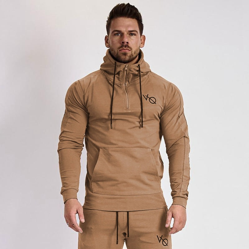 Herrer Sporty Hættetrøje med Zip og Kængurutaske Stilla