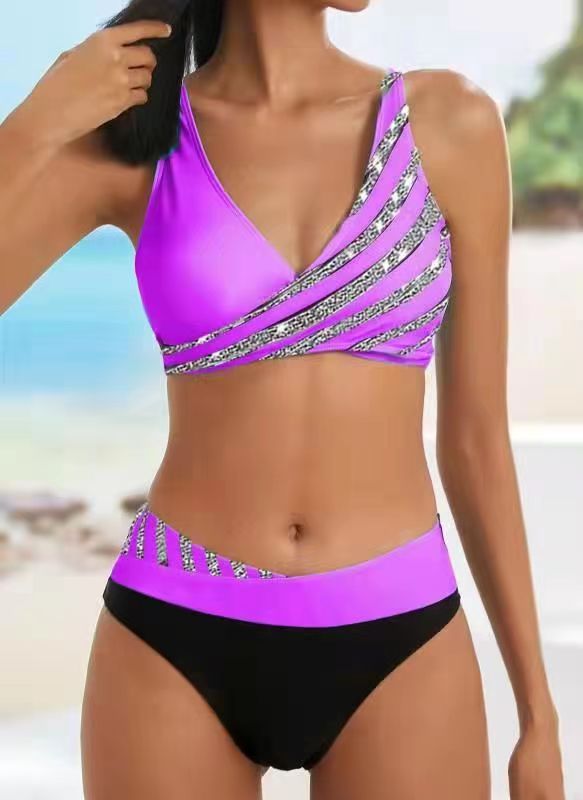 Dame Sporty bikini med moderne indpakningsoberdel Skovae