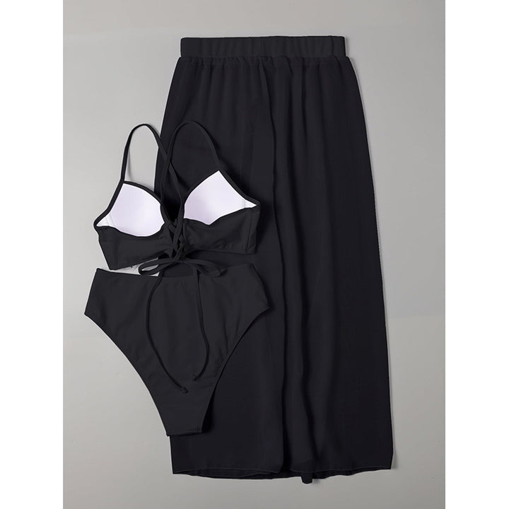Dame To-delt Bikini-sæt med chic Nederdel Skovae