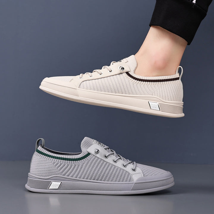 Femme Lettere Fritids Strik Sneakers med forbedret Fleksibilitet Stilla