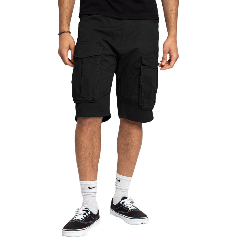 Herrer nan Cargoshorts med store klaplommer, lige ben og løs knælængde Skovae