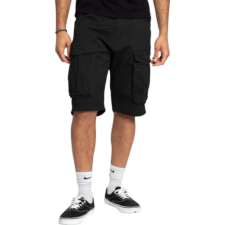 Herrer nan Cargoshorts med store klaplommer, lige ben og løs knælængde Skovae