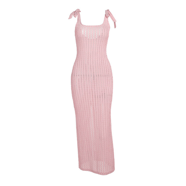Dame Sophisticated Ribstrik Maxikjole Stilla