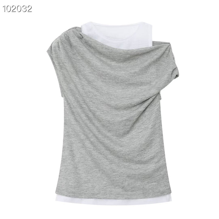 Dame afslappet sweatshirt med innovativt oversized snit og trendy draperinger Skovae