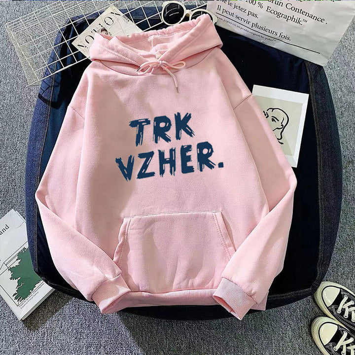 Kvinders hoodie med trendy print Skovae