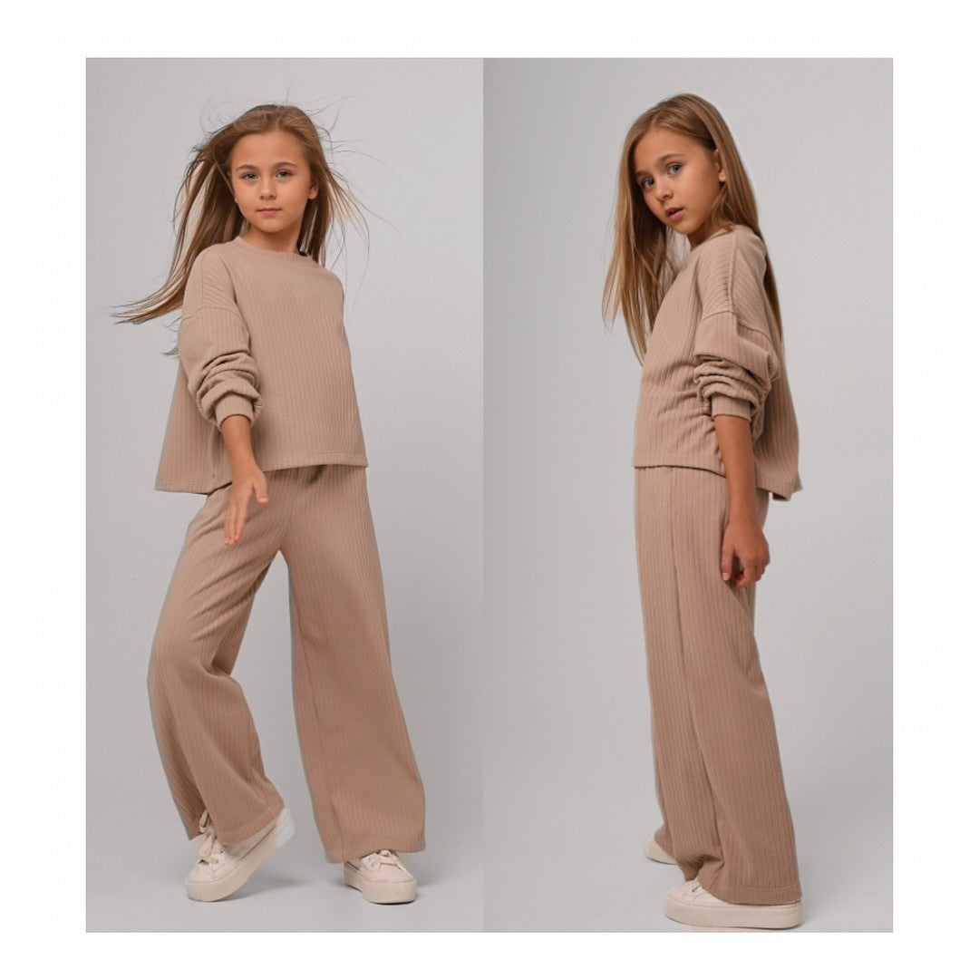 Kvindernes fritids loungewear sæt med løs top og komfortable bukser