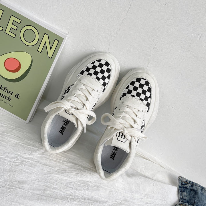 Dame Sneakers med ternet design og dæmpende sål Stilla