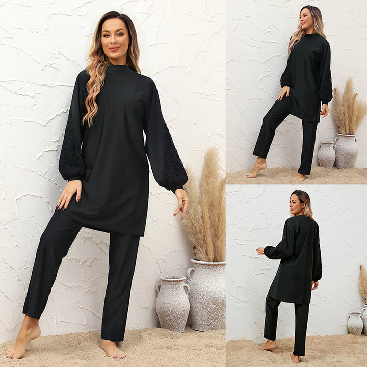 Damer Elegant Tunika-Outfit med Ruffles detaljer Stilla