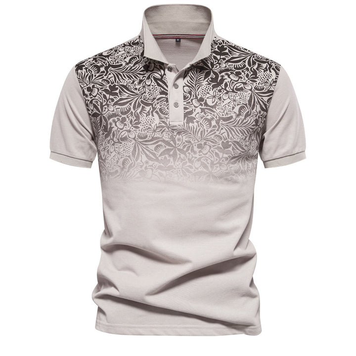 Herrer polo t-shirts med unikt floralt grafisk design Stilla