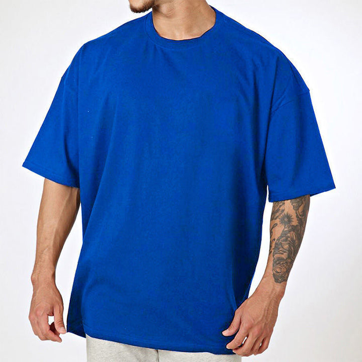 Herrer Oversized T-Shirt i højkvalitets bomuldsblanding med rund halsudskæring Stilla