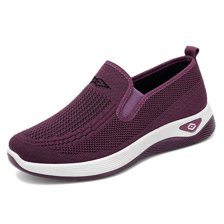 Dame Casual Slip-On Sneakers med åndbart strikdesign Stilla