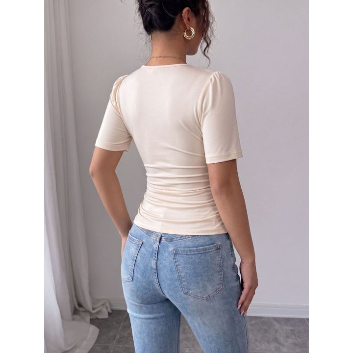 Dame elegant bluse med perle-detalje Skovae
