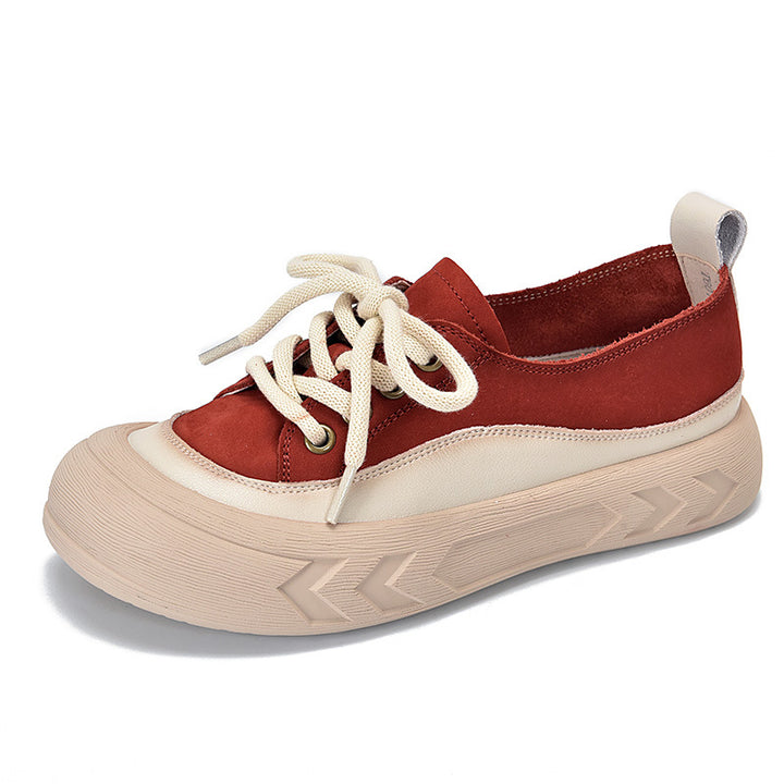 Dame Mode Snøre-Sneakers med behagelig Plateau-Sål og slidstærkt Overmateriale Stilla