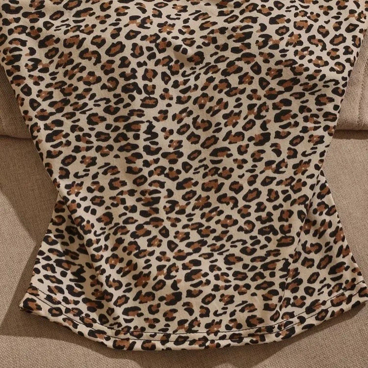 Dame Let top med leopardmønster Skovae