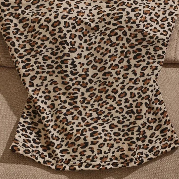 Dame Let top med leopardmønster Skovae