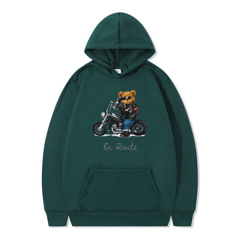 Dame hoodie med unikt bjørne design og afslappet pasform Skovae