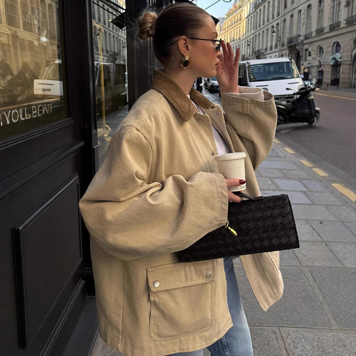 Dame Oversized Utility-Jakke Stilla
