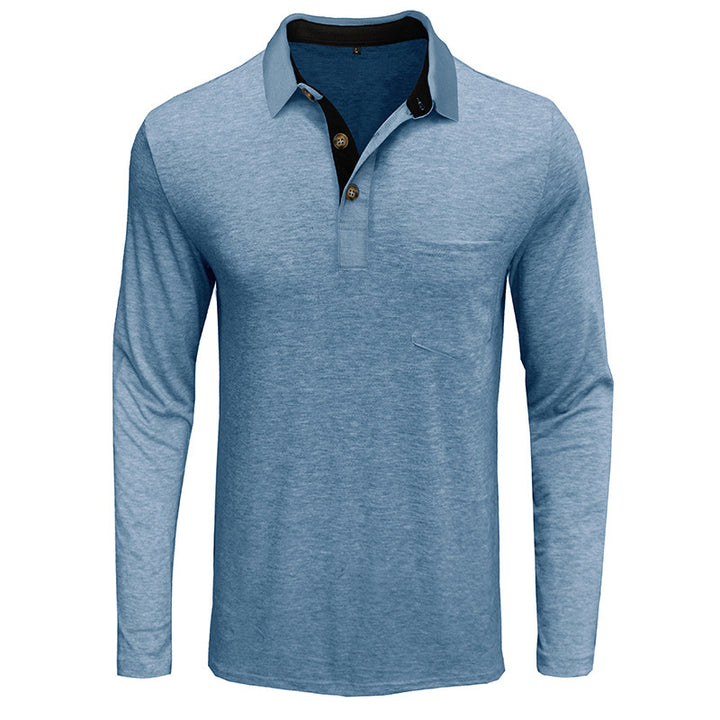 Herrer Langærmet Poloshirt Stilla