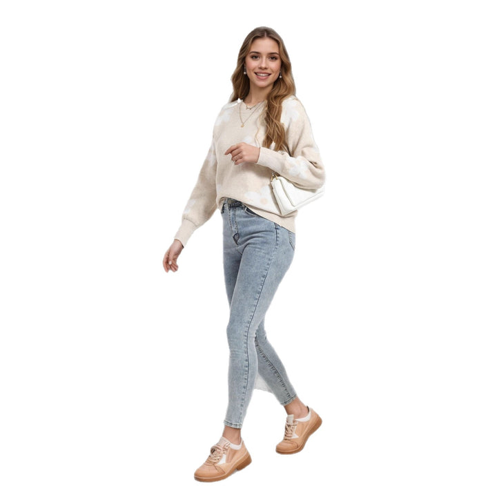 Dame sweater med blomsterdesign og afslappet pasform Stilla