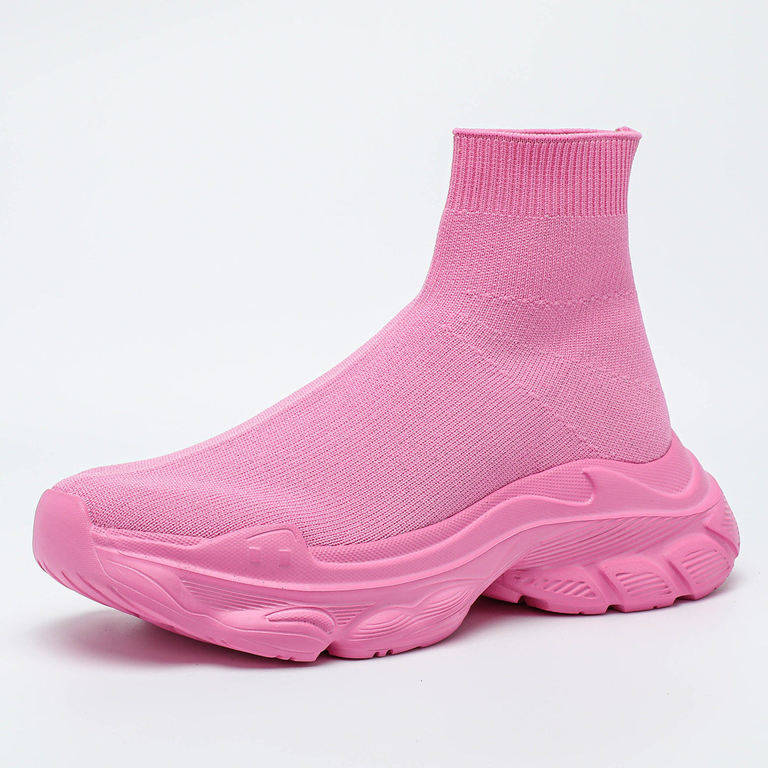 Dame Høj Strik-Sneakers med skridsikker sål Stilla
