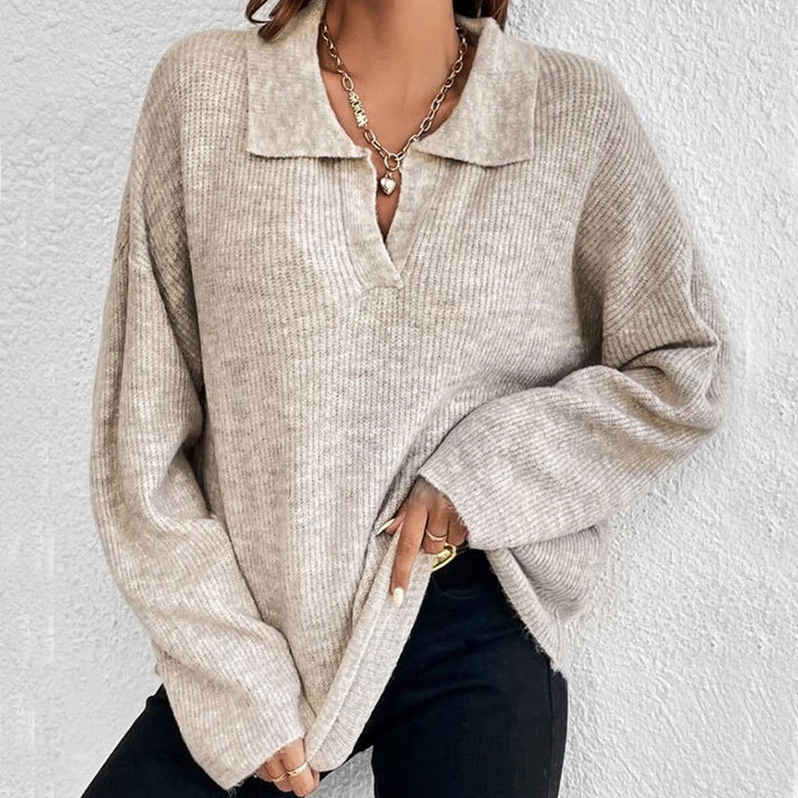 Kvinders afslappede sweater med tekstureret ribdesign Stilla