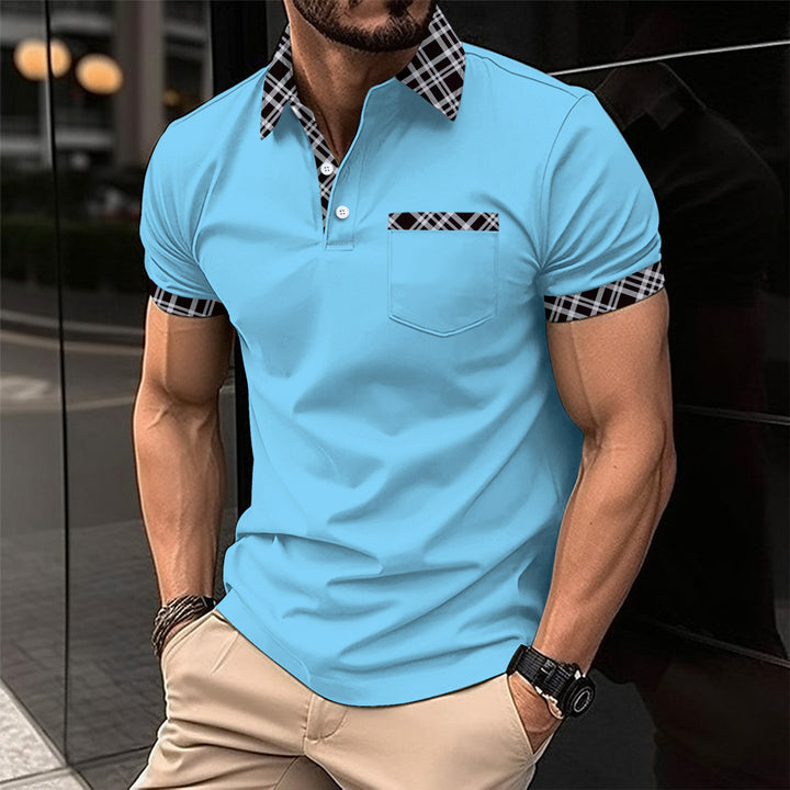 Herrer poloshirt med moderne ternet mønster og stilfulde detaljer Stilla