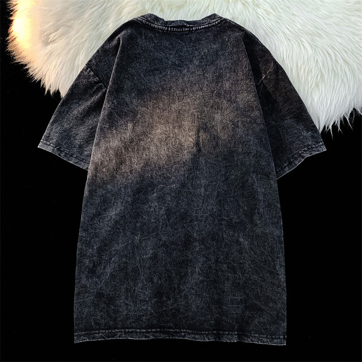 Dame T-shirt med kreativt kunstmotiv og afslappet pasform Stilla